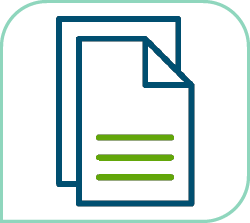 A minimalistic icon portraying a document.